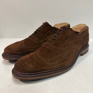 NWOT Allen Edmonds x Brooks Brothers Dark Brown Suede Wingtip Oxford USA 11.5
